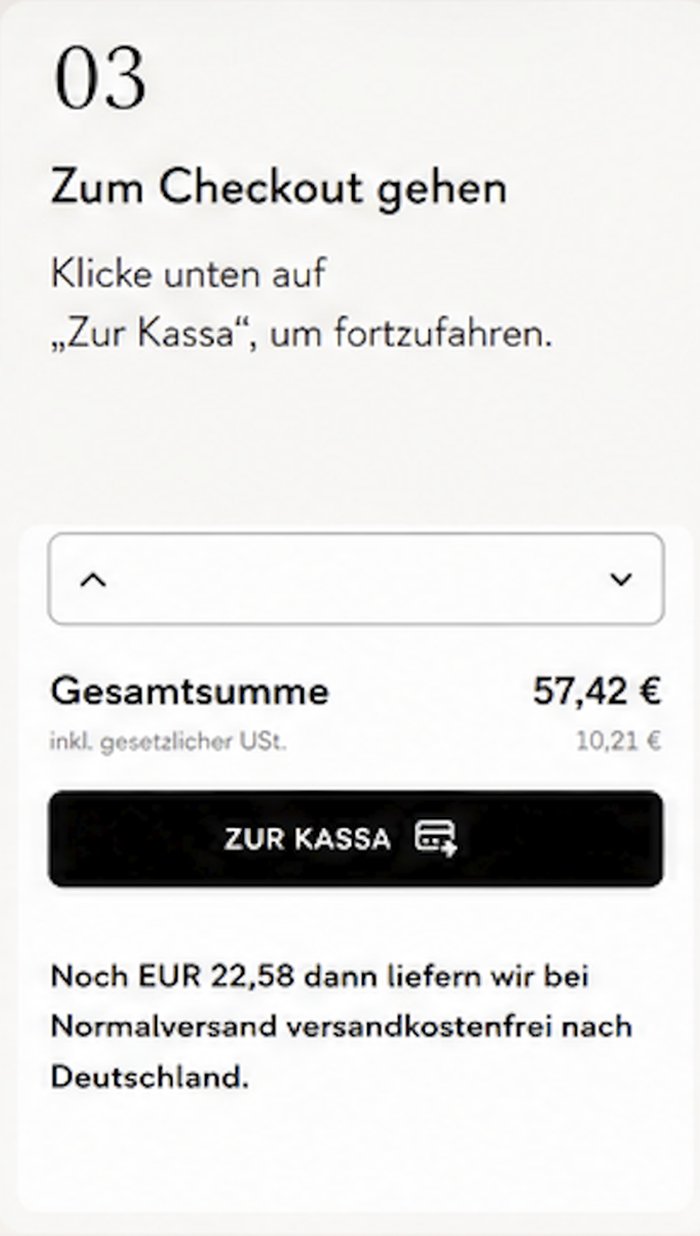 Schritt 3: Zum Checkout gehen